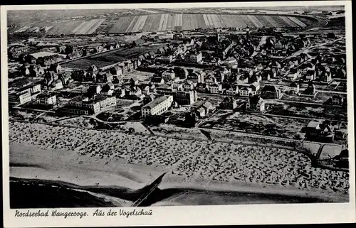 Ak Nordseebad Wangerooge in Ostfriesland, Luftbild