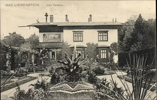 Ak Bad Liebenstein im Thüringer Wald, Villa Feodora, Garten
