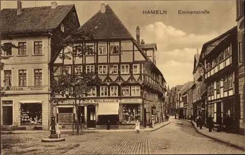 Ak Hameln in Niedersachsen, Emmernstraße, Geschäft, Inh. Wily Arend