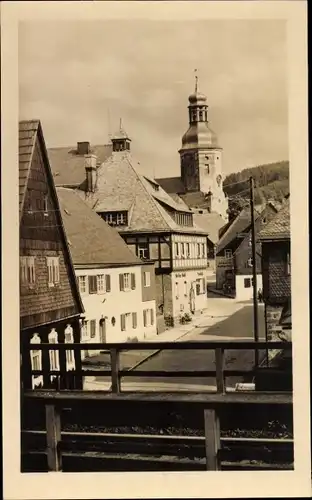 Ak Geising Altenberg im Erzgebirge, Blick zur Kirche