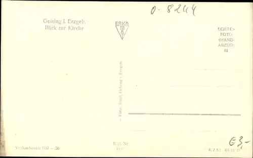 Ak Geising Altenberg im Erzgebirge, Blick zur Kirche