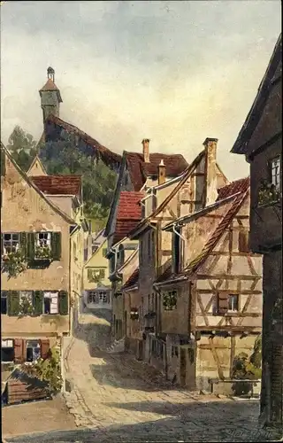 Künstler Ak Marschall J., Esslingen Neckar, Geiselgasse