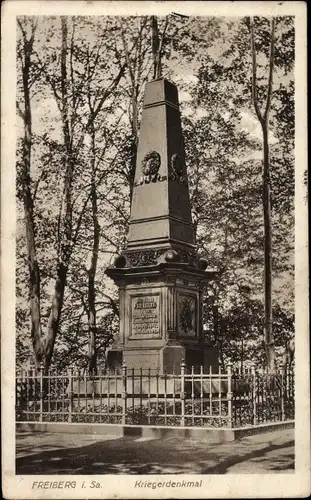 Ak Freiberg in Sachsen, Kriegerdenkmal