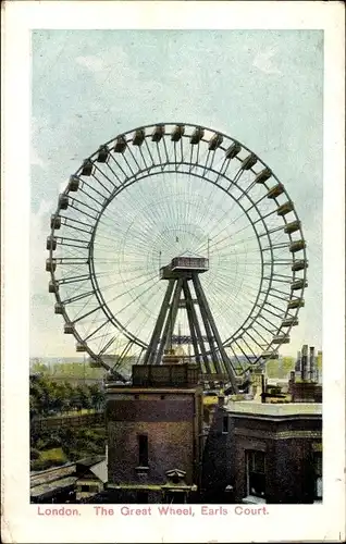 Ak London City England, The Great Wheel, Earls Court
