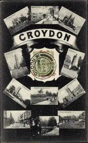 Ak Croydon London England, Church, Gebäude, Straßenpartie