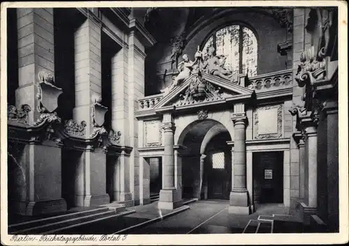 Ak Berlin Tiergarten, Reichstagsgebäude, Portal 5