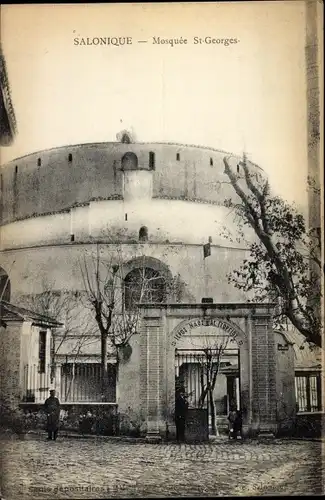 Ak Thessaloniki Griechenland, Kirche St. Georges, Minarett