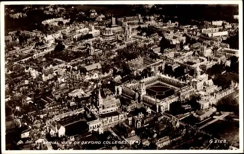 Ak Oxford Oxfordshire England, Luftaufnahme