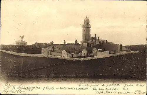 Ak Ventnor Isle of Wight England, St. Catherins Leuchtturm