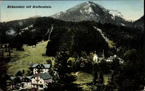 Ak Birkenstein Fischbachau in Oberbayern, Breitenstein, Ortsansicht,