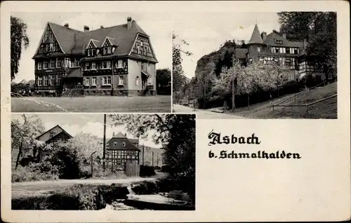 Ak Asbach Schmalkalden im Thüringer Wald, Gebäude