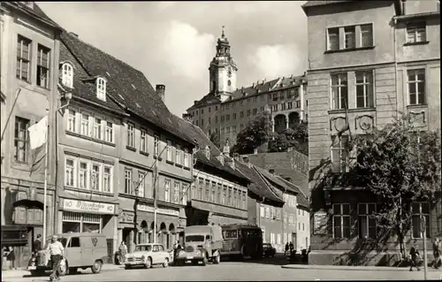 Ak Rudolstadt in Thüringen, Heidecksburg vom Markt aus gesehen