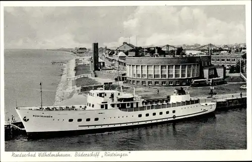 Ak Wilhelmshaven, Bäderschiff Rüstringen, Reederei Jade-Seebäderdienst