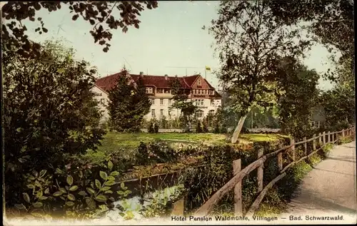 Ak Villingen im Schwarzwald, Hotel Pension Waldmühle