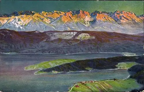 Ak Walchensee Kochel am See, Karwendelgebirge