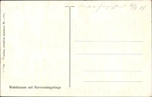 Ak Walchensee Kochel am See, Karwendelgebirge
