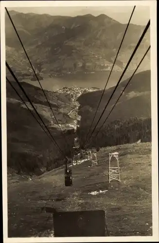 Ak Zell am See in Salzburg, Schmittenhöhebahn, Blick ins Tal