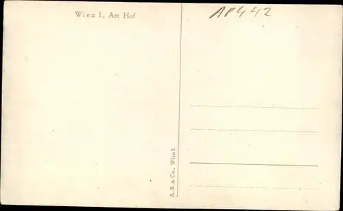 Künstler Ak Wien 1 Innere Stadt, Am Hof