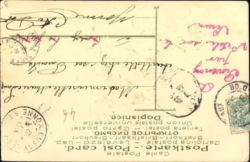 Präge Ak Veilchen, Kitsch