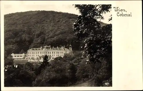 Ak Wien 19. Döbling, Blick zum Schloss Cobenzl