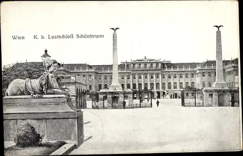 Ak Wien 13 Hietzing Österreich, Schönbrunn, Säulen