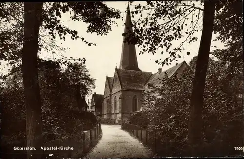 Ak Gütersloh in Westfalen, Apostelkirche