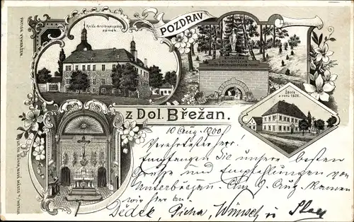 Litho Dolní Břežany Mittelböhmen, Stadtansichten