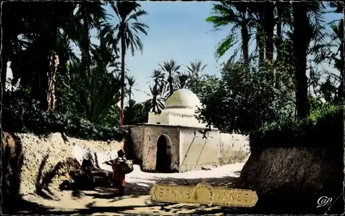Ak Marabout Sidi Mohand Amokran Algerien, Marabout in der Oase