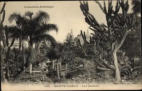Ak Monte-Carlo Monaco, Les Jardins