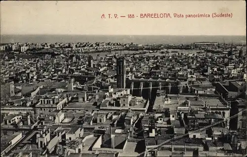 Ak Barcelona Katalonien Spanien, Panorama