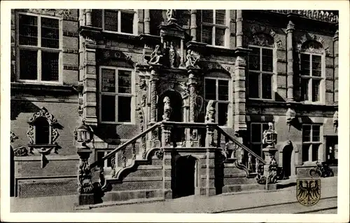 Ak Bolsward Friesland Niederlande, Rathaus