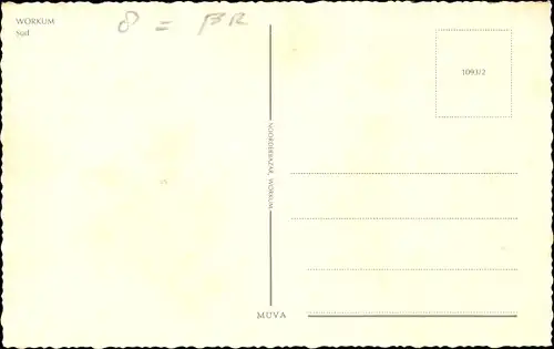 Ak Workum Friesland Niederlande, Sud