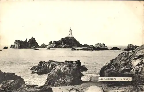 Ak St. Brelade Kanalinsel Jersey, Leuchtturm La Corbiere
