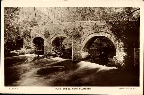 Ak Plymouth Devon England, Plym Bridge