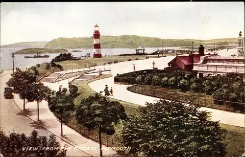 Ak Plymouth Devon England, Blick von der Zitadelle