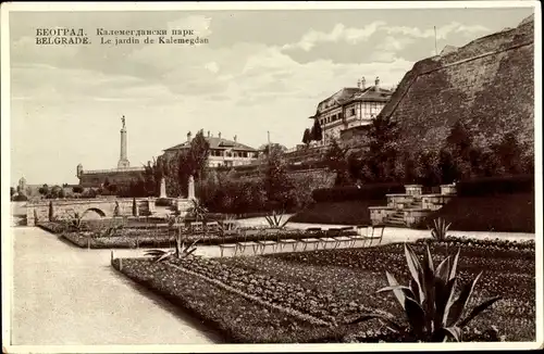 Ak Beograd Belgrad Serbien, Kalemegdan-Garten