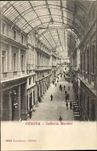 Ak Genova Liguria, Galleria Mazzini, Innenansicht, Markthallen