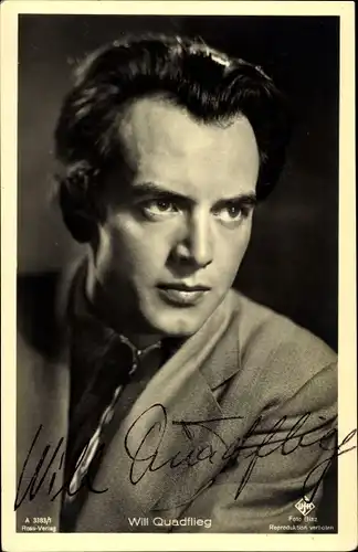 Ak Schauspieler Will Quadflieg, Portrait, Autogramm