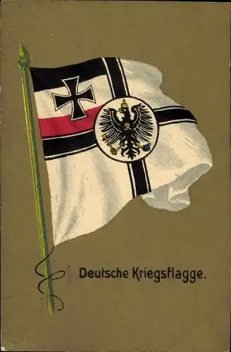 Ak Deutsche Kriegsflagge