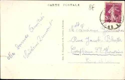 Ak Pernant Aisne, Ein Blick auf das Land