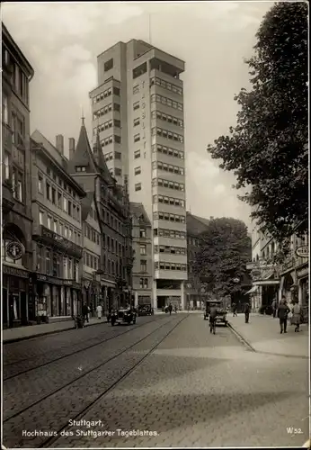 Ak Stuttgart in Württemberg, Hochhaus des Stuttgarter Tageblattes
