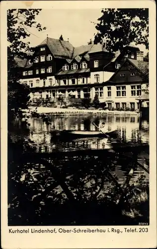 Ak Szklarska Poręba Ober Schreiberhau Riesengebirge Schlesien, Kurhotel Lindenhof