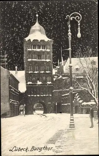 Ak Hansestadt Lübeck, Burgtor
