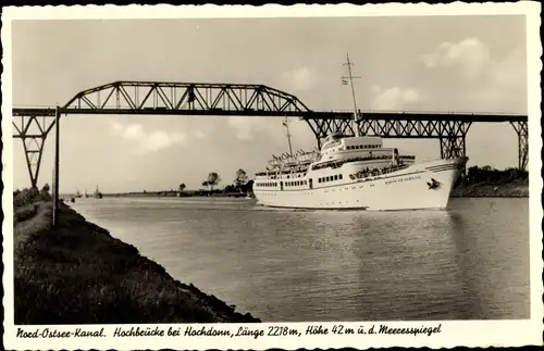 Ak Hochdonn in Dithmarschen, Dampfer Wappen von Hamburg, Hochbrücke, HADAG