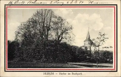 Passepartout Ak Husum in Nordfriesland, Stadtpark