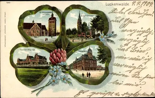 Kleeblatt Litho Luckenwalde in Brandenburg, Stadtansichten