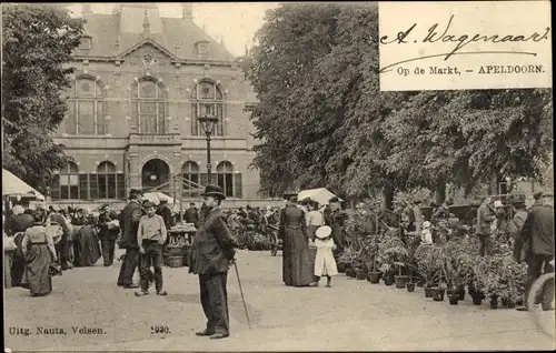 Ak Apeldoorn Gelderland, Auf dem Markt