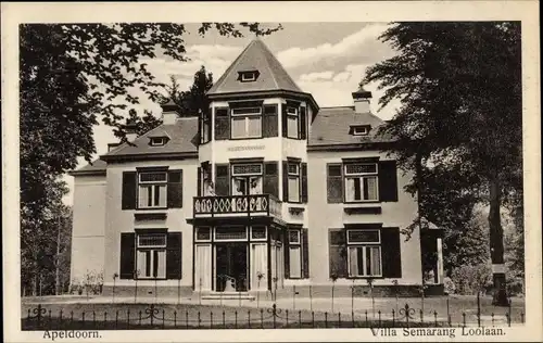 Ak Apeldoorn Gelderland, Loolaan, Villa Semarang