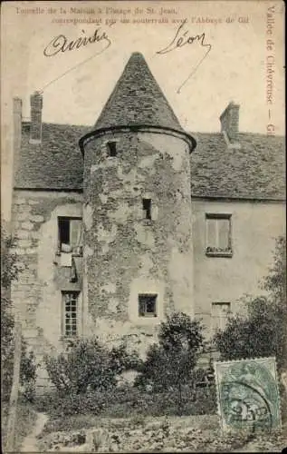 Ak Chevreuse Yvelines, Turm des Hauses mit dem Bild von St. Jean, Gif
