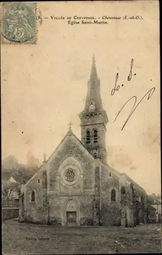 Ak Chevreuse Yvelines, Kirche St. Martin